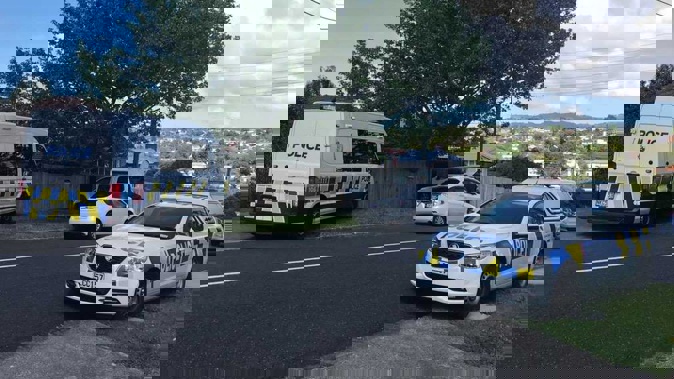 Auckland police are carrying out a search warrant on Routley Dr in Glen Eden. Photo / Supplied