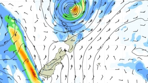 Cat 2 cyclone to hit top of NZ this weekend, but first 20hrs of rain to fall on northern regions