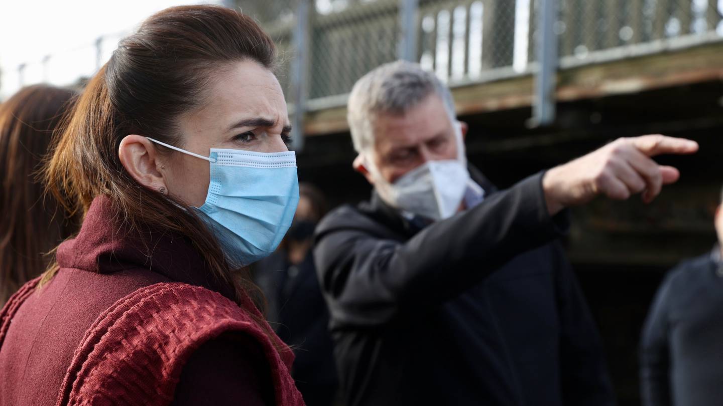 Prime Minister Jacinda Ardern is back in flood-hit Mid Canterbury today. Photo / George Heard