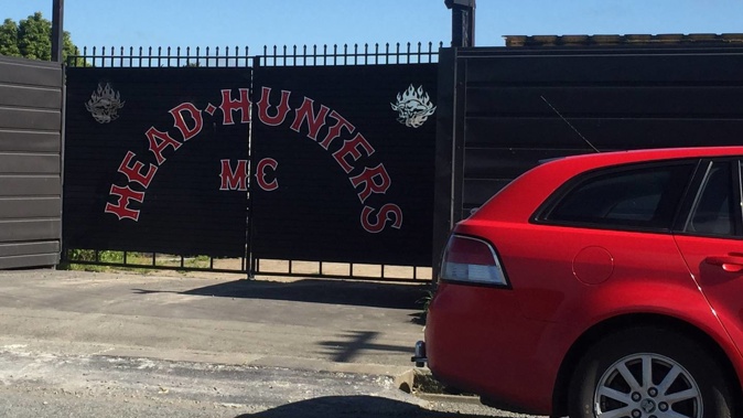 The Head Hunters gang pad in Christchurch. Photo /Kurt Bayer