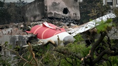 Debris of Air India flight 171 is pictured after it crashed in a residential area near the airport in Ahmedabad on June 13. Photo / AFP