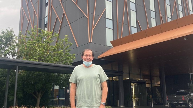 Auckland businessman Peter Goodburn outside his hotel in Sydney. (Photo / Supplied)