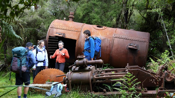 Abandoned history on Stewart Island's Great Walk, the Rakiura Track. Photo / Great South