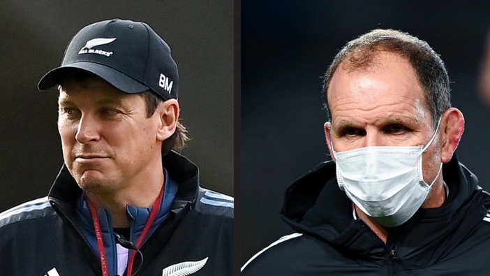 Backs coach Brad Mooar and forwards coach John Plumtree have now parted ways with the group. (Photo / Getty Images)