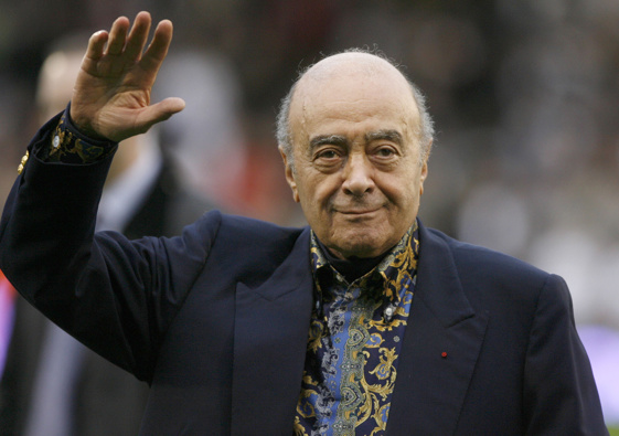 Al Fayed, the former Harrods owner whose son Dodi was killed in a car crash with Princess Diana, has died at age 94. His death was announced Friday, Sept. 1, 2023, by Fulham Football Club, which Al Fayed once owned. Photo / AP