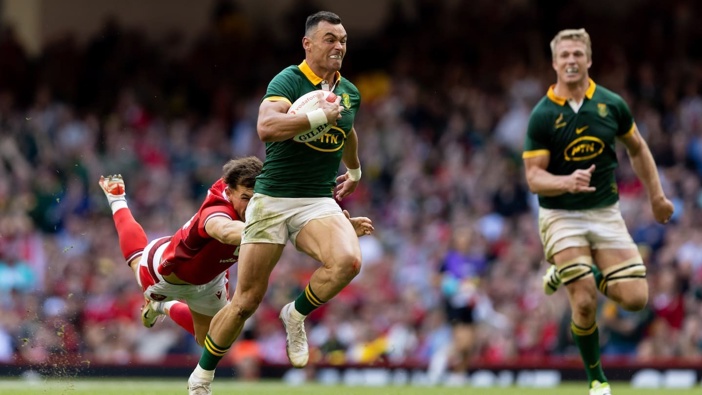 Jesse Kriel will captain against the All Blacks for the first time. Photo / Getty Images