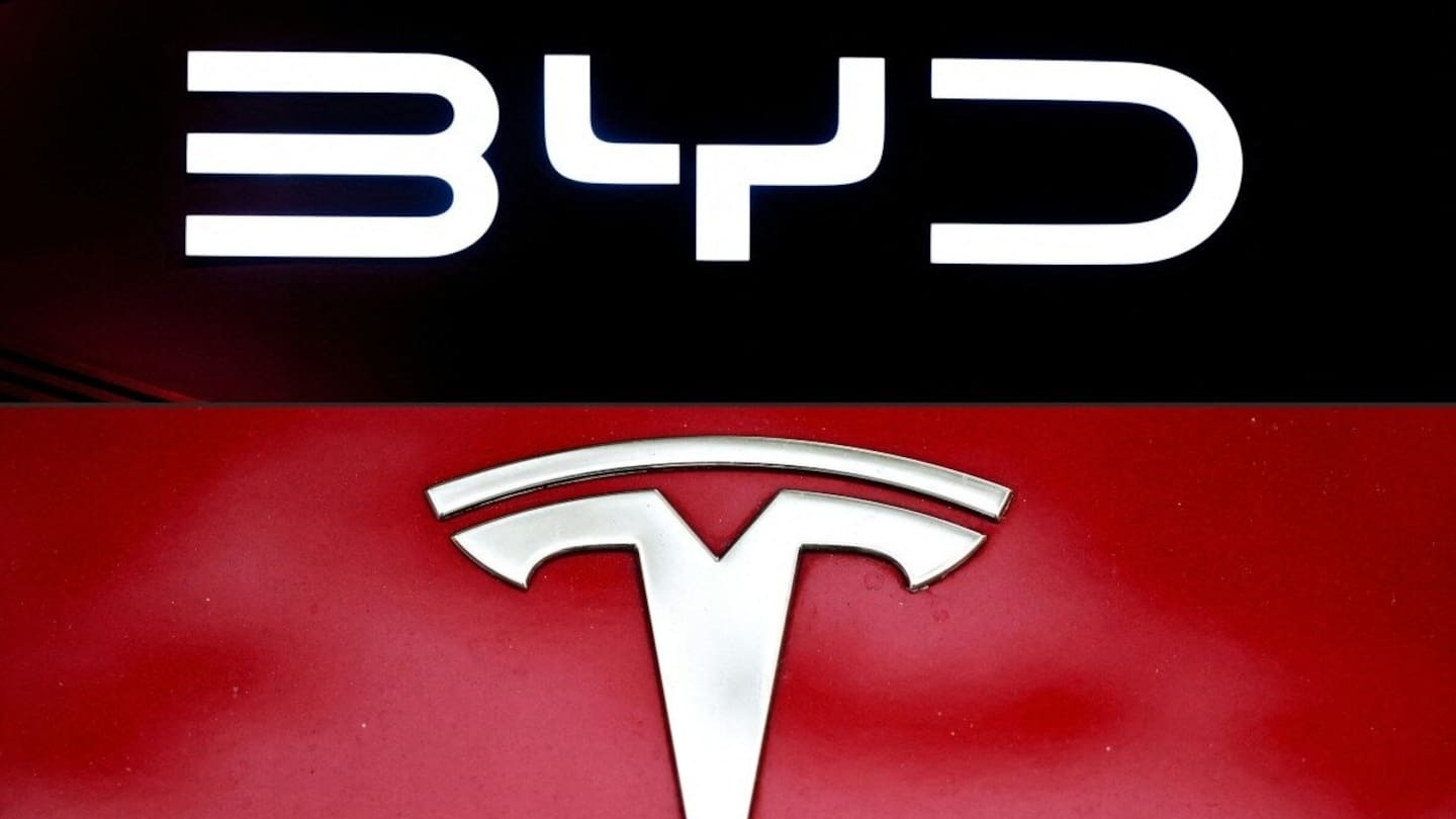 Tesla loses EV crown to China’s BYD in 2025 as sales slip
