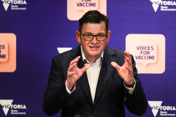 Mr Andrews stressed that many of these freedoms will only be available to the "vaccinated economy", which is "here to stay". (Photo / AP)