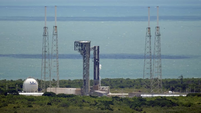 Boeing's Starliner capsule, atop an Atlas V rocket, sits the launch pad at Space Launch Complex 41 after being scrubbed in Cape Canaveral, Florida. Photo / AP