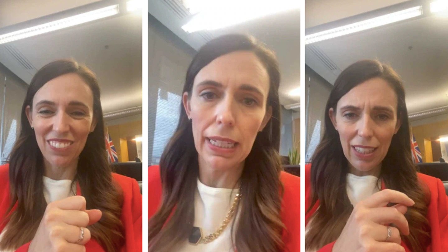 The PM wanted to discuss the traffic light system. Others had other things in mind. Photo / Instagram/Jacinda Ardern