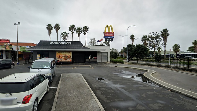 The serious assault happened in the car park outside McDonald's Māngere.  Photo / Google Maps