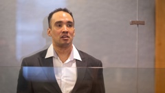 Sergio Williams on the first day of his trial on the Auckland High Court on November 11, 2024. He has pleaded not guilty to murdering Herbert Bradley on August 23 last year. Photo / Michael Craig