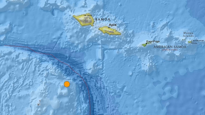 Samoa was hit by a strong earthquake this morning. (Photo / US Geological Survey)