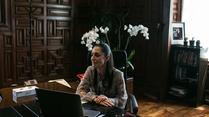 President Claudia Sheinbaum said she had 'an excellent conversation' with Donald Trump after recent tensions over drug trafficking, illegal migration, and tariff threats. Photo / Meghan Dhaliwal, The New York Times