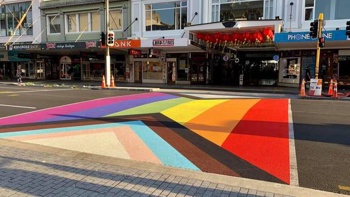 Watch: Full video emerges of 'hate crime' vandalism of Auckland's rainbow crossing