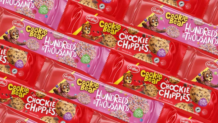 Griffin's iconic Cookie Bear will no longer feature on the brand's packaging as the company moves towards a minimalist rebrand.