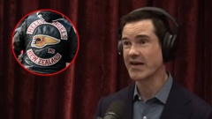 Jimmy Carr has opened up about an interaction he had with a patched gang member at a gig in Hamilton.