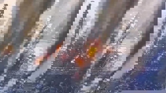 Image from video footage of the explosion on the outskirts of the city of Panjin in Liaoning province east of the capital Beijing. Photo / Supplied