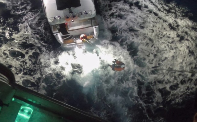 'Extremely challenging': Rescuers pluck patient from boat 240km out at sea