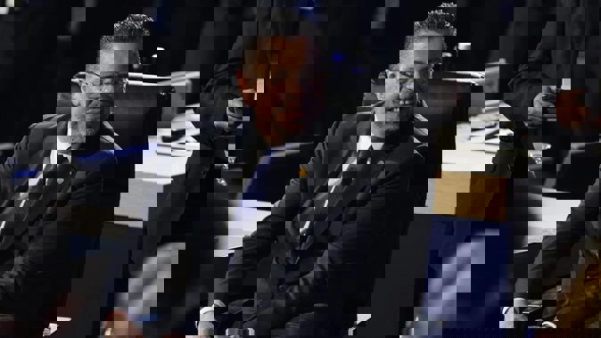 Costa Rica President Rodrigo Chaves Robles smiles during the opening plenary session at the Summit of the Americas on June 9, 2022, in Los Angeles. Robles has declared a state of emergency as the country's tax and customs offices, utilities and other services were taken offline due to cyberattacks. (Photo / AP)