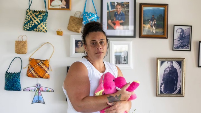 Narissa Wylie, mother of Terase who was accidentally run over by a neighbour in a shared driveway. Photo / Michael Craig