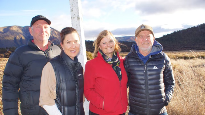 Respondents in the long-running legal saga over a subdivision in the alpine village of St Arnaud, Leighton Marshall (left), Alexandra Unterberger, Gisela Purcell, and Wayne Pool. Photo / Tracy Neal