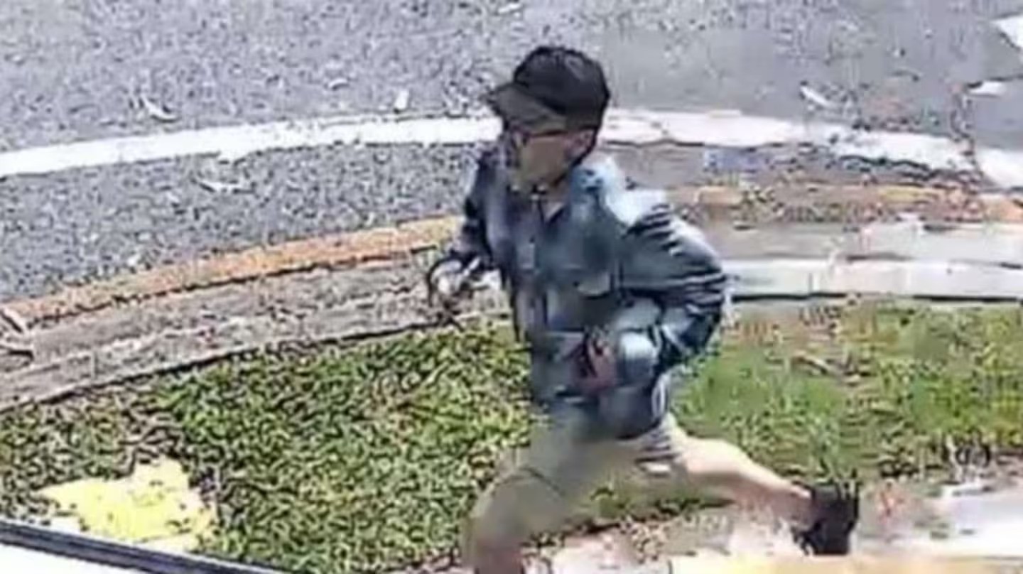 Police are appealing for help to identify a man who poured hot coffee on a baby in a random park attack. Photo / Queensland Police