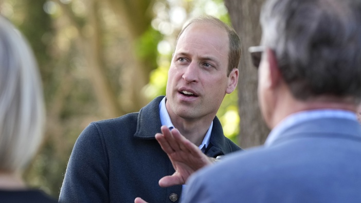 Prince William, Prince of Wales is greeted as he arrives for a visit to Surplus to Supper, in Sunbury-on-Thames on April 18, 2024 in Surrey, England. Photo / Alastair Grant-WPA Pool | Getty Images