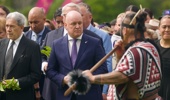 Powhiri for parliamentarians at the Upper Treaty Grounds during the Waitangi 2026 commemorations, Waitangi, New Zealand on February 5, 2026. Herald photograph by Jason Dorday