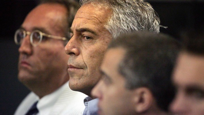 Jeffrey Epstein in court in West Palm Beach in 2008. Photo / AP