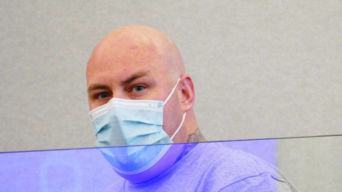Marcus Forde was aggressive and threatening when photographed at sentencing. Photo / Otago Daily Times, File