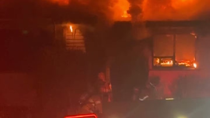 The fatal fire engulfed the home on Oranga St, New Plymouth, on July 23. Photo / Supplied