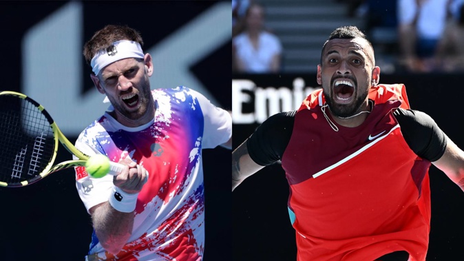 Michael Venus was unable to withstand a fired-up Nick Kyrgios in their doubles quarter-final. (Photos / Getty)