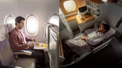 Herald Travel compares economy with business class flying Emirates. Photo / Supplied
