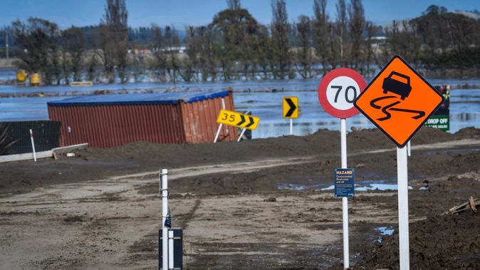 Awatoto, which includes many industrial businesses, was hit hard by the floods. Photo / Ian Cooper
