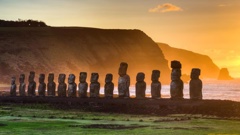 Moai stone statues on Easter Island. Photo / Getty Images