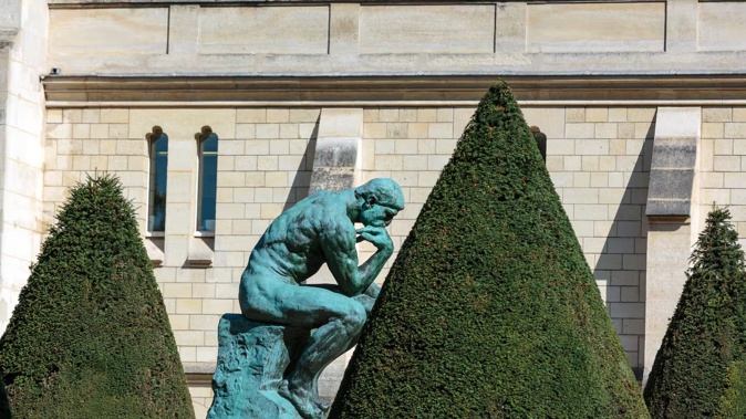 Auguste Rodin's famous 'The Thinker' in the Rodin Museum in Paris. Photo / 123RF