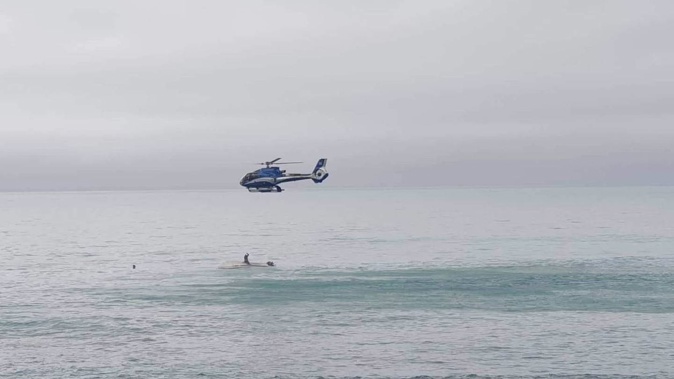 Five people have died after a boat with 11 people on board capsized off Goose Bay, near Kaikōura. Photo / Supplied