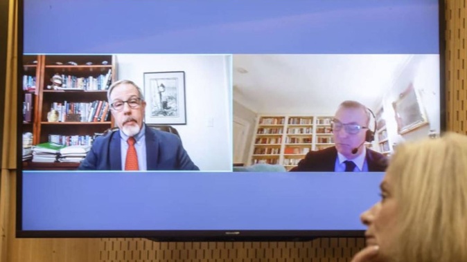 Counter-terrorism experts Dr Frank Straub (left) and Scott Wilson gave evidence on Thursday. Photo / Pool