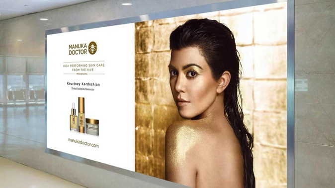 Kourtney Kardashian is a brand ambassador for Manuka Doctor.