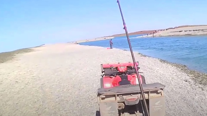 The footage shows a number of people fishing at the spot. Image / YouTube