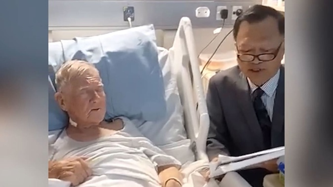 Frank Lane signed a will in his hospital bed. Photo supplied