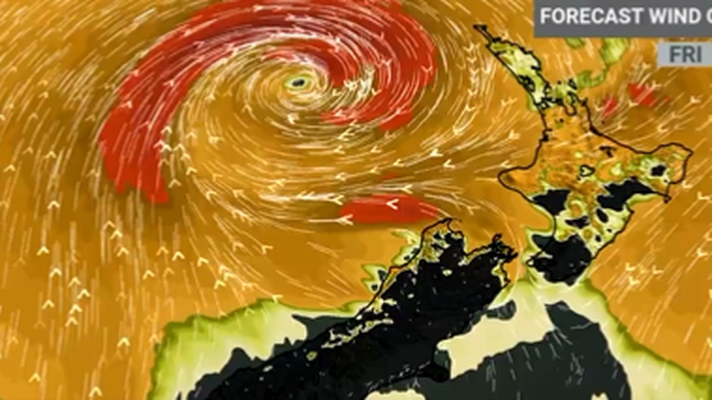 Damaging gales are expected to batter the North Island starting today. Image / Niwa Weather