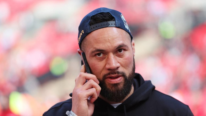 Joseph Parker is seen ahead of the Heavyweight Fight between David Adeleye and Chris Healey at Wembley Stadium. Photo / AP