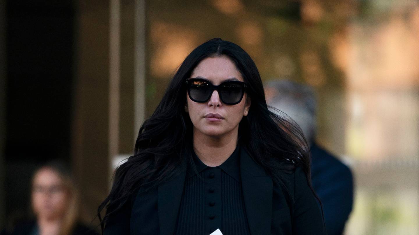 Vanessa Bryant, the widow of Kobe Bryant, leaves a federal courthouse in Los Angeles. Photo / AP