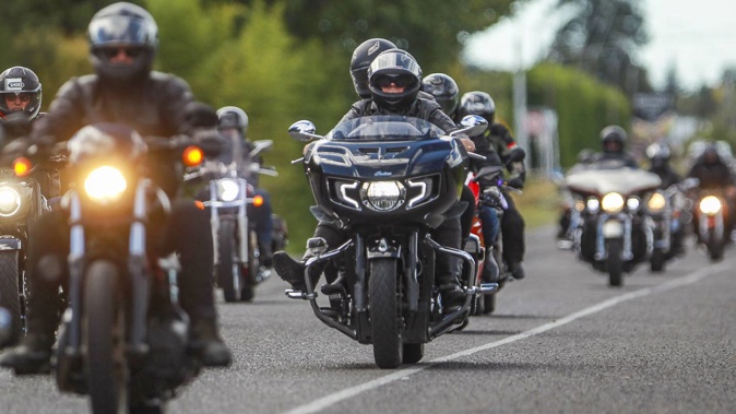 Up to 150 motorbikes took part in a Cyclone Gabrielle charity run in Hawke's Bay on Saturday. Photo / Paul Taylor