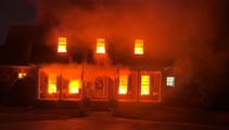 Homeowners' fiery Halloween display keeps fooling neighbours