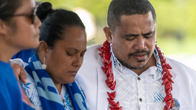Taito Louis and Taunese Lene, the parents of 12-year-old Misiafa Lene, who died from dengue fever. Photo / Michael Craig