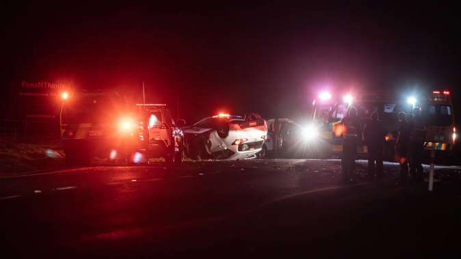 A witness to the crash said the road, a state highway running through the Selwyn District, was wet at the time. Photo / George Heard