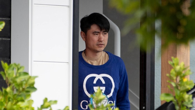 The officer did not want to talk when approached by the Herald at home shortly after he was charged. Photo / Dean Purcell